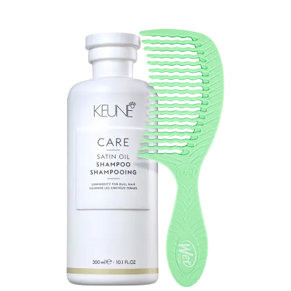 Imagem do produto Kit Beleza na Web Keune Care Satin Oil e Wet Brush Go Green (2 Produtos)