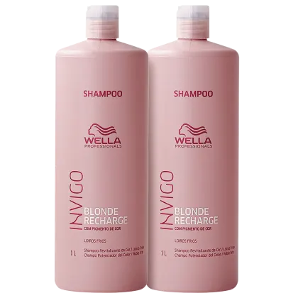 Imagem do produto Kit Wella Professionals Invigo Blonde Recharge Double Shampoo Salon (2 Unidades)