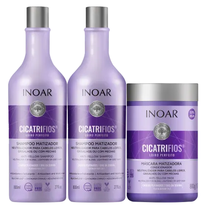 Kit Inoar Cicatrifios Loiro Perfeito Trio, 3 produtos.