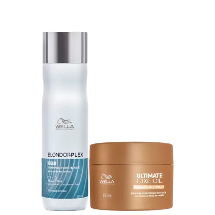 Kit Wella Professionals Ultimate Luxe Oil + BlondorPlex, 2 produtos.
