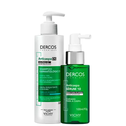 Kit Vichy Dercos DS para Cabelos Equilibrados a Oleosos com shampoo de 300g e sérum de 100ml