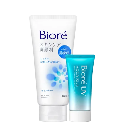 Kit Bioré Protetor Solar + Sabonete, 2 produtos.