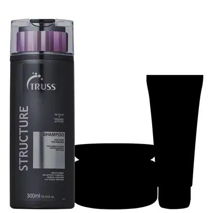Conjunto de produtos de beleza, mostrando apenas a silhueta, para manter surpresa.