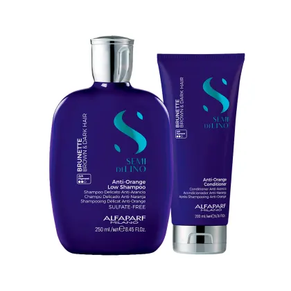 Imagem do produto Kit Alfaparf Milano Professional  Semi Di Lino Brunette Anti-Orange - Shampoo e Condicionador