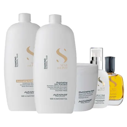 Imagem do produto Kit Alfaparf Milano Professional Semi Di Lino Diamond Profissional - 5 Produtos