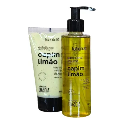 Imagem do produto Kit Labotrat Dia a Dia Capim Limão - Sabonete Líquido 190ml + Esfoliante 150g