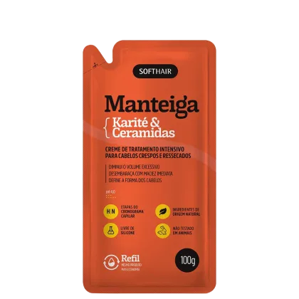 Sachê Refil Manteiga de Karité e Ceramidas Soft Hair 100g