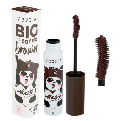 Vizzela Big No Panda Brown máscara para cílios, volume e alongamento.