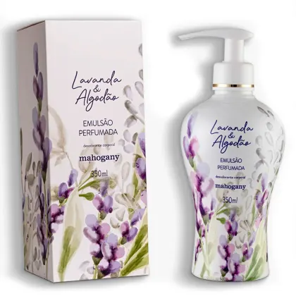 Loção Hidratante Corporal Mahogany Lavanda & Algodão, 350ml.