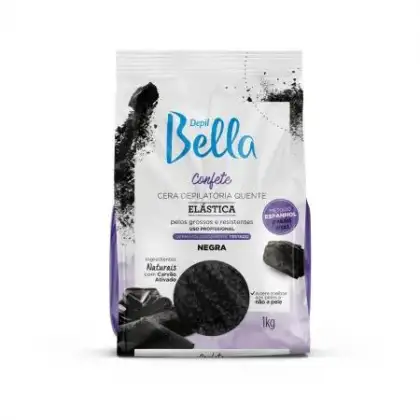 Imagem do produto Depil Bella Confete Elástica Negra - Cera Depilatória Quente 1kg