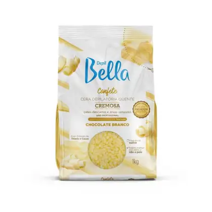 Imagem do produto Depil Bella Confete Chocolate Branco - Cera Depilatória Quente 1kg