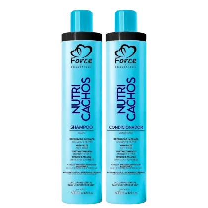 Imagem do produto Kit Nutri Cachos Force de Frrizz Shampoo e Sérum Condicionante 500ml