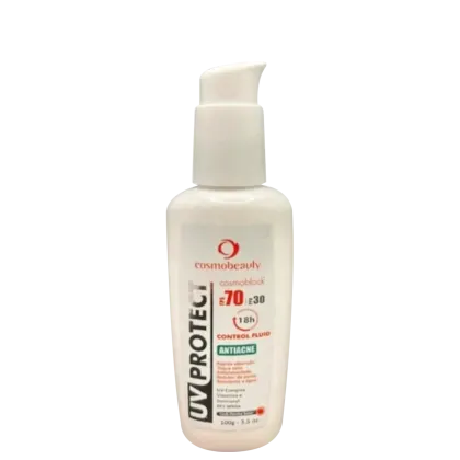Protetor Solar Cosmoblock UV Protect FPS 70, da marca Cosmobeauty.