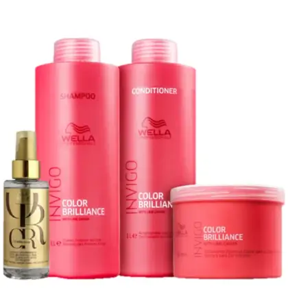 Imagem do produto Kit Wella Professionals Brilliance Combo Salon Oil (4 Produtos)