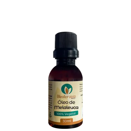A imagem mostra o Óleo de Melaleuca de 30ml da marca Oleoterapia Brasil.