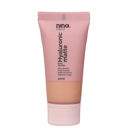 Base Líquida  Nina Makeup Hyaluronic Matte de 30ml