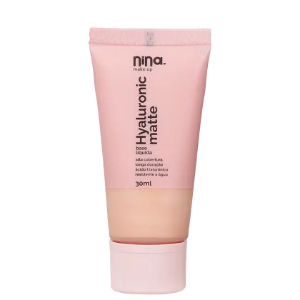 Base Líquida  Nina Makeup Hyaluronic Matte de 30ml