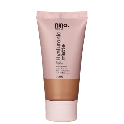 Base Líquida  Nina Makeup Hyaluronic Matte de 30ml