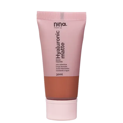 Base Líquida  Nina Makeup Hyaluronic Matte de 30ml
