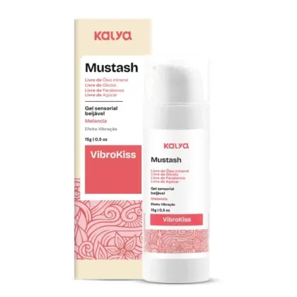 Imagem do produto Gel Beijável Mustash VibroKiss Sabor:Melancia