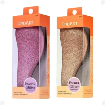 Imagem do produto Kit ProArt Escova Desembaraçante Glitter (2 Produtos)