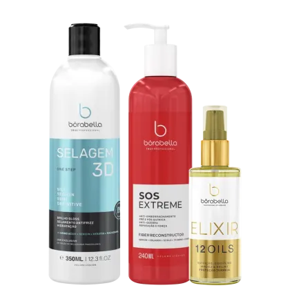 Imagem do produto Kit Borabella Organic 3D SOS Extreme Elixir (3 Produtos)
