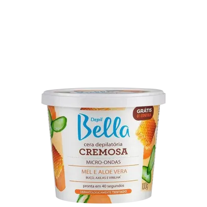 Imagem do produto Depil Bella Mel e Aloe Vera - Cera Depilatória para Micro-Ondas 100g