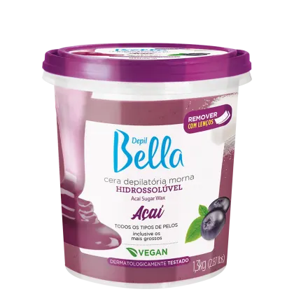 Imagem do produto Depil Bella Açaí - Cera Depilatória Morna Hidrossolúvel 1,3Kg