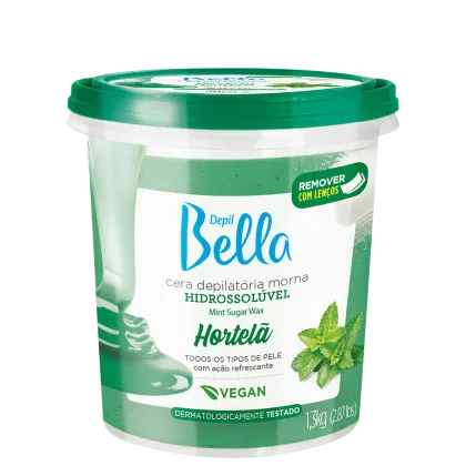 Imagem do produto Depil Bella Hortelã - Cera Depilatória Morna Hidrossolúvel 1,3Kg