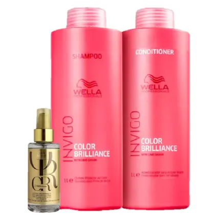 Imagem do produto Kit Wella Professionals Invigo Color Brilliance Duo Super & Oil Reflections (3 Produtos)