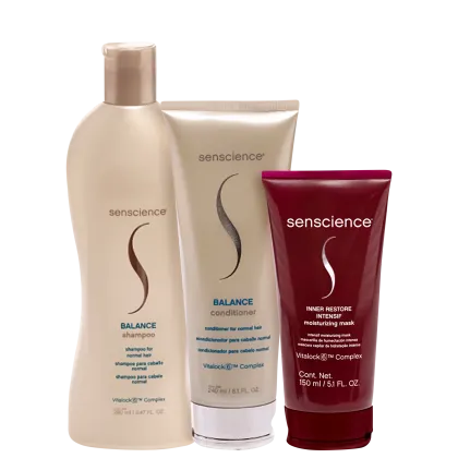 Imagem do produto Kit Senscience Balance + Inner Restore Intensif Moisturizing Mask Trio (3 Produtos)