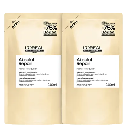 Imagem do produto Kit L'Oréal Professionnel Absolut Repair Gold Quinoa + Protein Refil Double Shampoo (2 Unidades)
