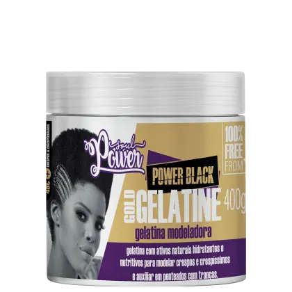 Imagem do produto Soul Power Power Black Gold Gelatine - Gelatina Modeladora 400g