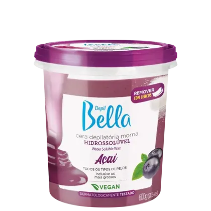 Imagem do produto Depil Bella Açaí - Cera Depilatória Morna Hidrossolúvel 600g
