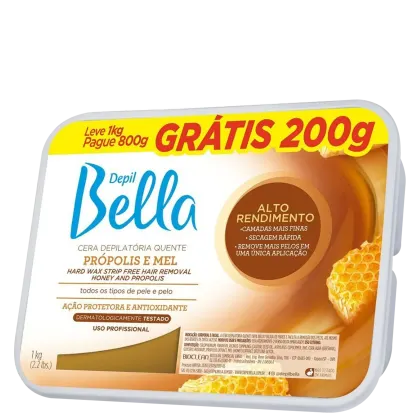 Imagem do produto Depil Bella Própolis e Mel em Barra - Cera Depilatória Quente 1Kg