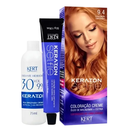 Imagem do produto Kit Keraton Selfie 9.4 Louro Muito Claro Cobre + Oxigenada (2 Produtos)