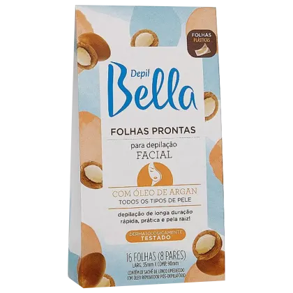 Imagem do produto Depil Bella Óleo de Argan - Folha Depilatória Facial (16 Unidades)
