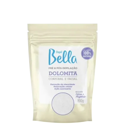 Imagem do produto Depil Bella Dolomita Pré e Pós-Depilação - Pó Corporal e Facial 800g