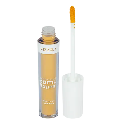 Corretivo Líquido Vizzela Cosméticos Camuflagem Amarelo, 5g.
