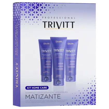 Imagem do produto Kit Itallian Hairtech Trivitt Matizante Home Care (3 Produtos)