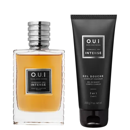 Imagem do produto Conjunto Iconique 001 Intense O.U.i Masculino - Eau de Parfum 75ml + Gel de Banho 200ml