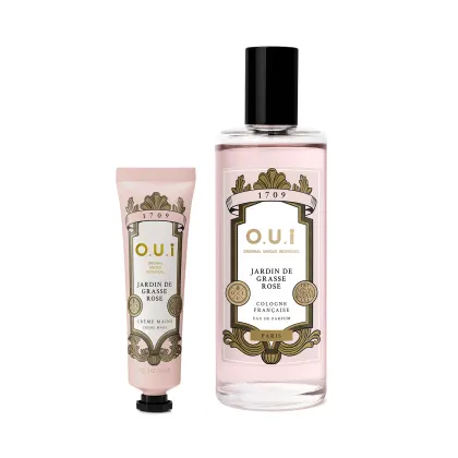 Conjunto Jardin de Grasse Rose O.U.i com Eau de Parfum 100ml + Creme para Mãos 30g