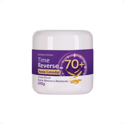 Imagem do produto Creme Facial Com Aveia Coloidal Nutre Renova Restaura 70+ Time Reverse Abelha Rainha 100g REF 4442