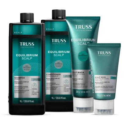 Kit TRUSS Equilibrium Scalp Quarteto Salon, 4 produtos.
