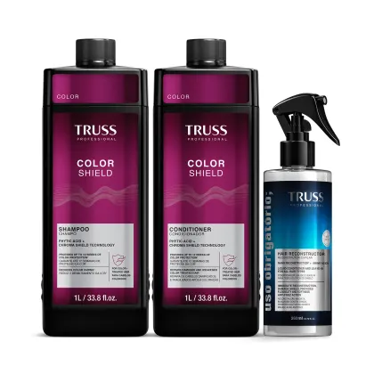 Imagem do produto Combo Truss Color Shield: Shampoo 1L + Condicionador 1L + Spray Uso Obrigatório 260ml