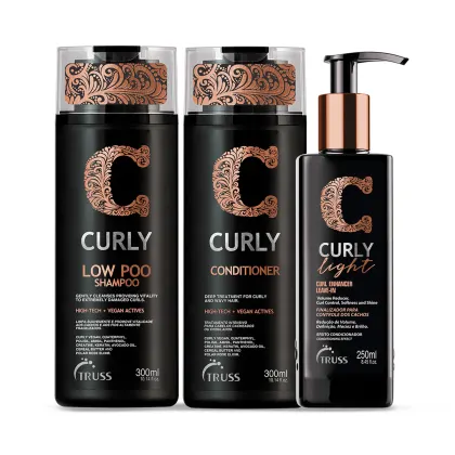 Imagem do produto Combo Low Poo Curly Light: Shampoo 300ml + Condicionador 300ml + Curly Light 250ml