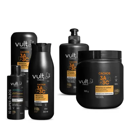 Imagem do produto Kit Vult Cabelos Cachos Ondulados Crespos (5 Produtos)