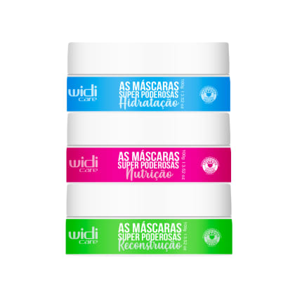 Kit Widi Care As Máscaras Super Poderosas Trio, 3 produtos.