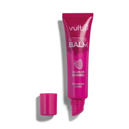 Hidratante labial de cor roxa, da marca Vult