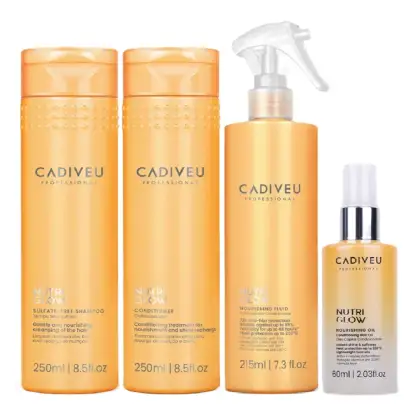 Imagem do produto Kit Cadiveu Professional Nutri Glow - Shampoo & Condicionador 250ml + Fluído 215ml + Nutri Oil 60ml